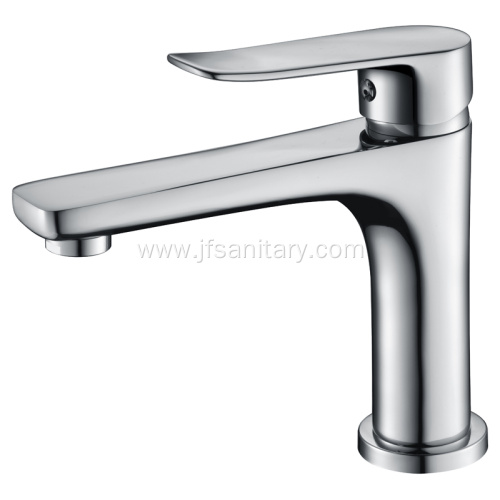 Chrome Single Hole Bathroom Faucet Brass